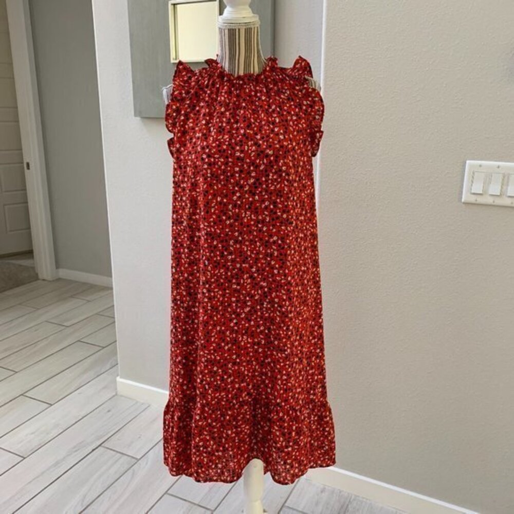 Who What Wear Asymmetrical Print Dress
